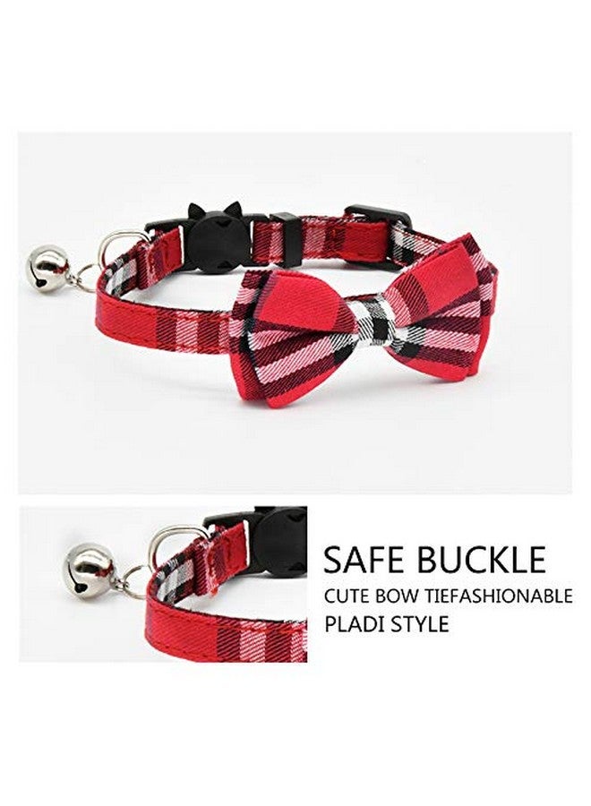 Chukchi 2 Pack/Set Cat Collar Breakaway With Cute Bow Tie And Bell For Kitty And Some Puppies, Adjustable From 7.810.5 Inch (Black+Brown) - Image 2
