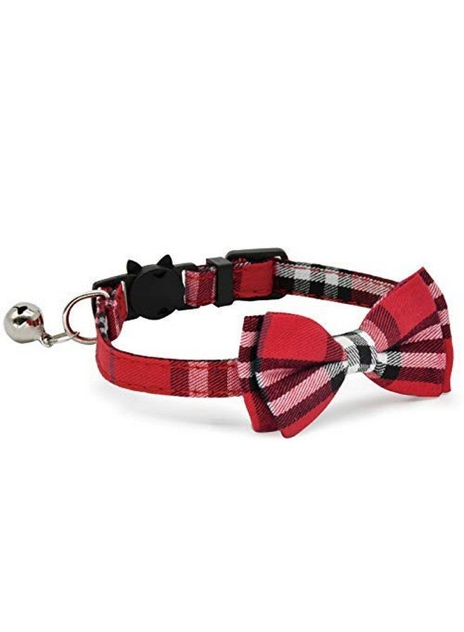 Chukchi 2 Pack/Set Cat Collar Breakaway With Cute Bow Tie And Bell For Kitty And Some Puppies, Adjustable From 7.810.5 Inch (Black+Brown) - Image 3