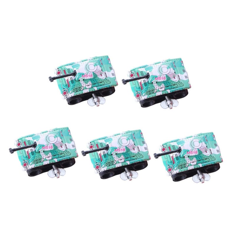 5Pcs Vintage Desktop Tank Models Lightweight Portable Indoor Outdoor Play - Image 2