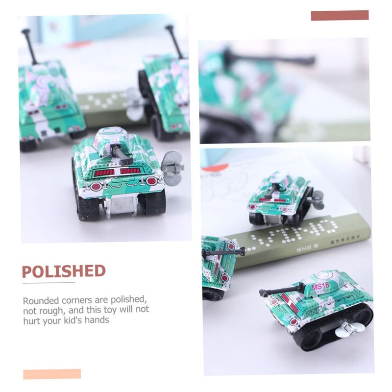 5Pcs Vintage Desktop Tank Models Lightweight Portable Indoor Outdoor Play - Image 3