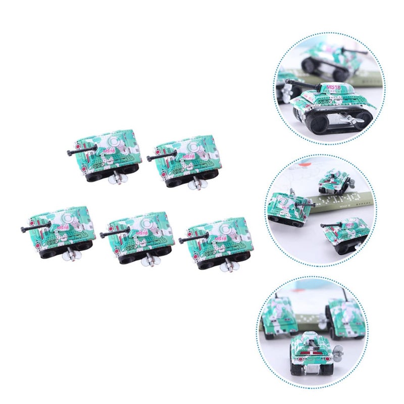 5Pcs Vintage Desktop Tank Models Lightweight Portable Indoor Outdoor Play - Image 4