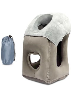 GGEROU Inflatable Travel Pillow,Neck Pillow,Portable Pillow,Comfortable Neck Support Head,Multifunctional Neck and Head Support Lap Pillow for Airplanes Trains Buses Office Napping Pillow  - Image 1