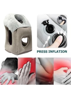 GGEROU Inflatable Travel Pillow,Neck Pillow,Portable Pillow,Comfortable Neck Support Head,Multifunctional Neck and Head Support Lap Pillow for Airplanes Trains Buses Office Napping Pillow  - Image 5
