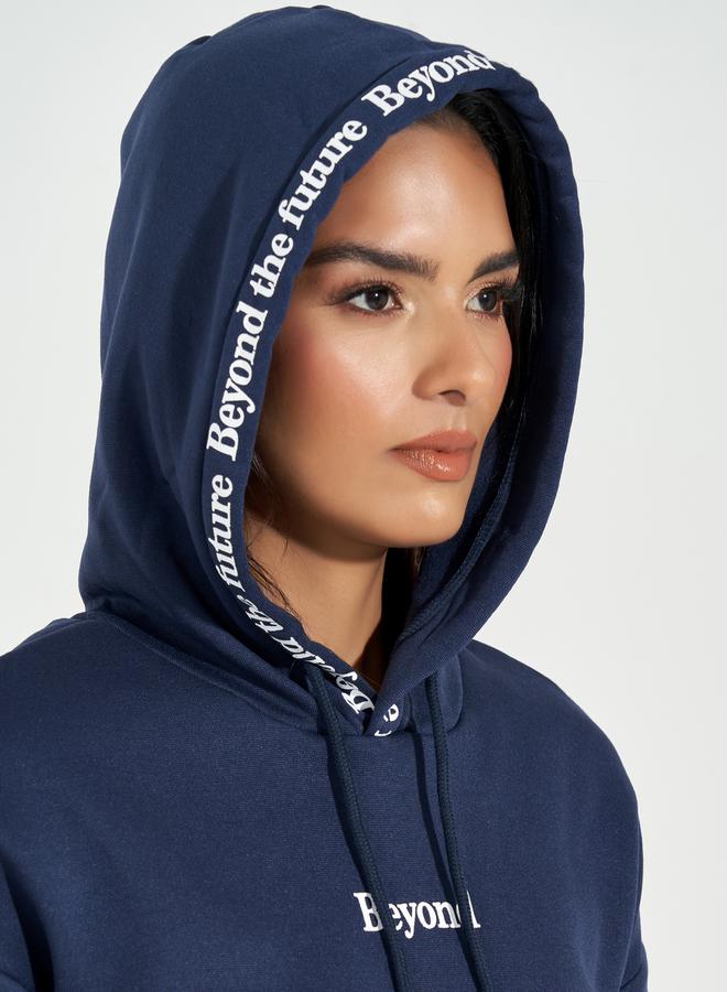 Styli Regular Fit Slogan Print Hoodie - Image 4