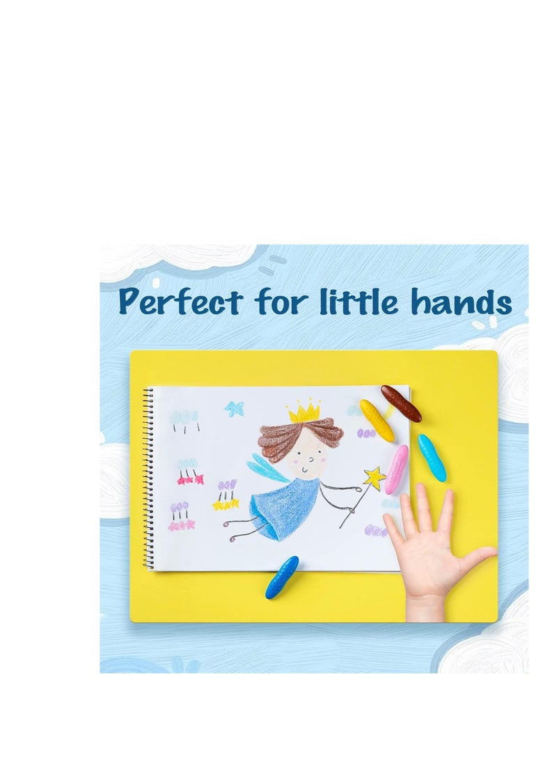 YPLUS Peanut Crayons for Kids, 24 Colors Washable Toddler Crayons, Non-Toxic Baby Crayons for ages 2-4, 1-3, 4-8, Coloring Art Supplies… - Image 4