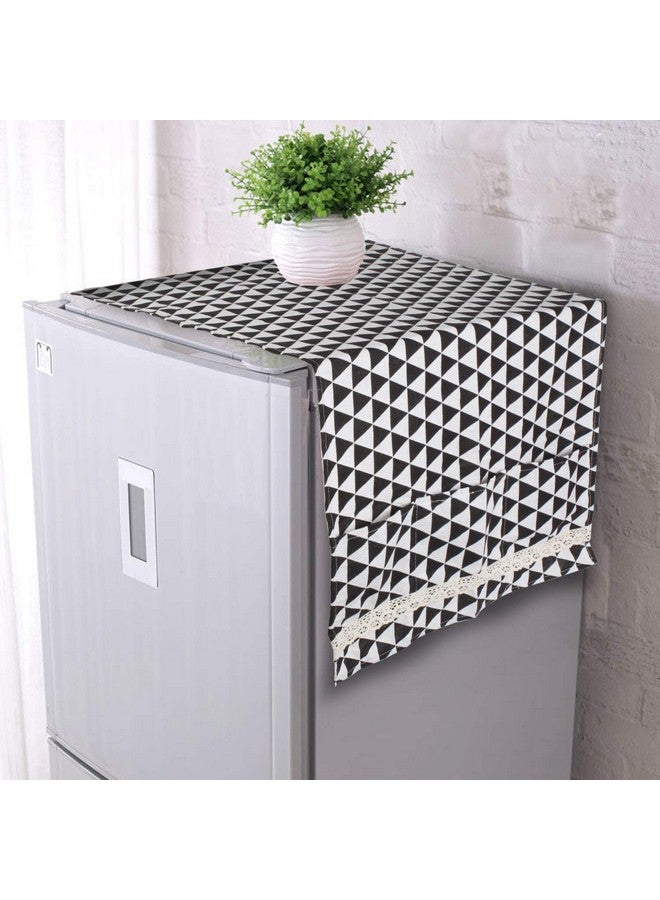 HOKIPO® Fridge Cover Top with Pockets, 130 x 55 cm, Black - Image 2
