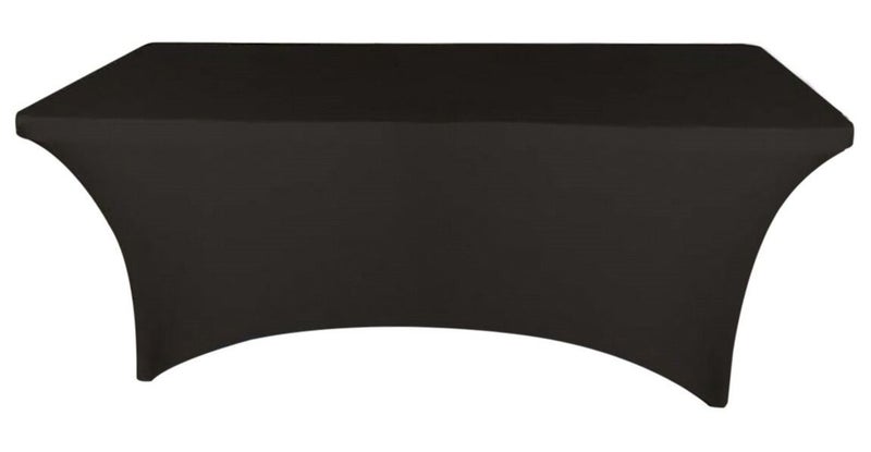 Banquet Tables Pro Banquet Tables Pro 6 ft Black Stretch Tight Fit Spandex Rectangular Folding Tablecover for 30Wx72Lx30H Folding Patio Tables BanquetParty 