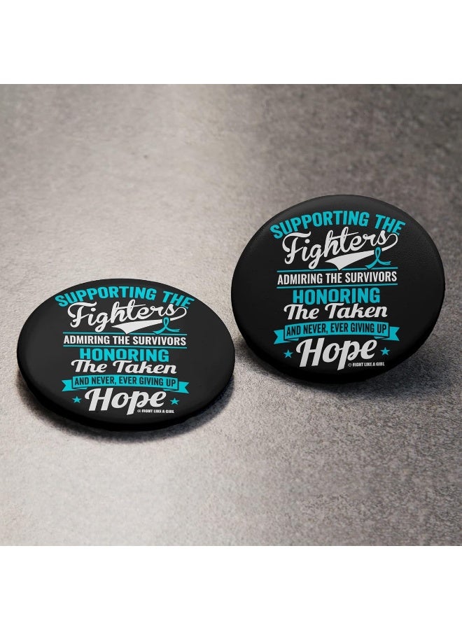 Fight Like a Girl Fight Like a Girl Supporting Admiring Honoring Round Buttons/Pins/Badges for Cancer/Disease Awareness and Support  - Image 5