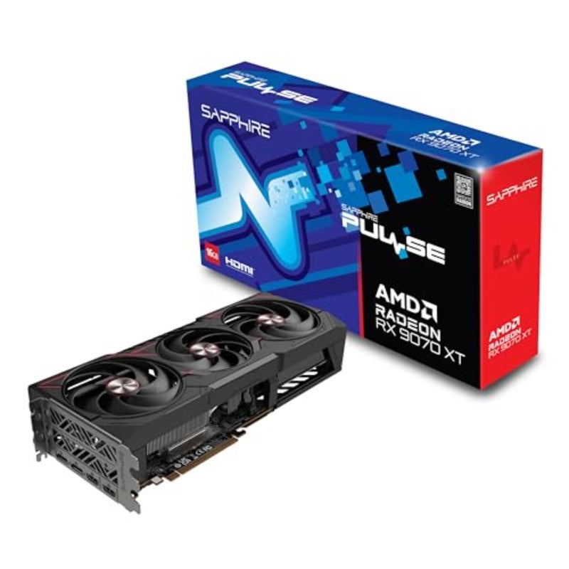 11348-03-20G Pulse AMD Radeon™ RX 9070 XT Gaming Graphics Card with 16GB GDDR6, AMD RDNA 4 - Image 1