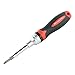MichaelPro MP002025 7-in-1 Ratcheting Screwdriver & Nut Driver, Multi-Bit, Cushioned Grip, Black/Red - Image 2