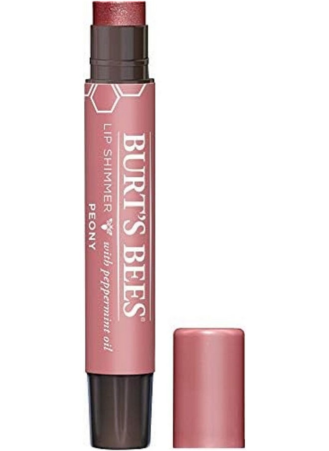 Burt's Bees مجموعة أحمر الشفاه اللامعة، مرطب الشفاه الملون لترطيب طوال اليوم مع لمسة نهائية مصطبغة متوهجة من أصل طبيعي ولون قابل للبناء من الفاوانيا (عبوة من 4 قطع)  - Image 3