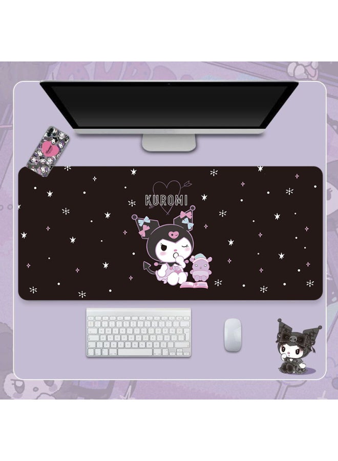 Extra Large Cute Women's Mouse Pad Three Little Swans Desk Mat Office Computer Keyboard Desk Pad Digital Computer Accessories-Color:100x 50cm Thickness 3mm-Pattern:Suit D312 (50) - Image 1