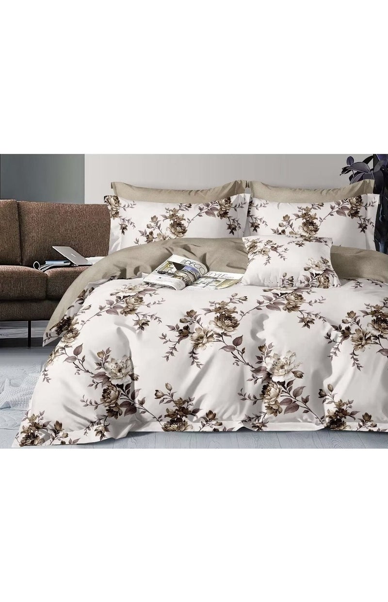 Premium King Size Bed Sheet Set – 6 Pieces of Soft & Breathable Cotton Bedding Set Includes 1 Duvet Cover, 1 Fitted Sheet and 4 Pillowcases - Lightweight and Luxurious for Ultimate Comfort