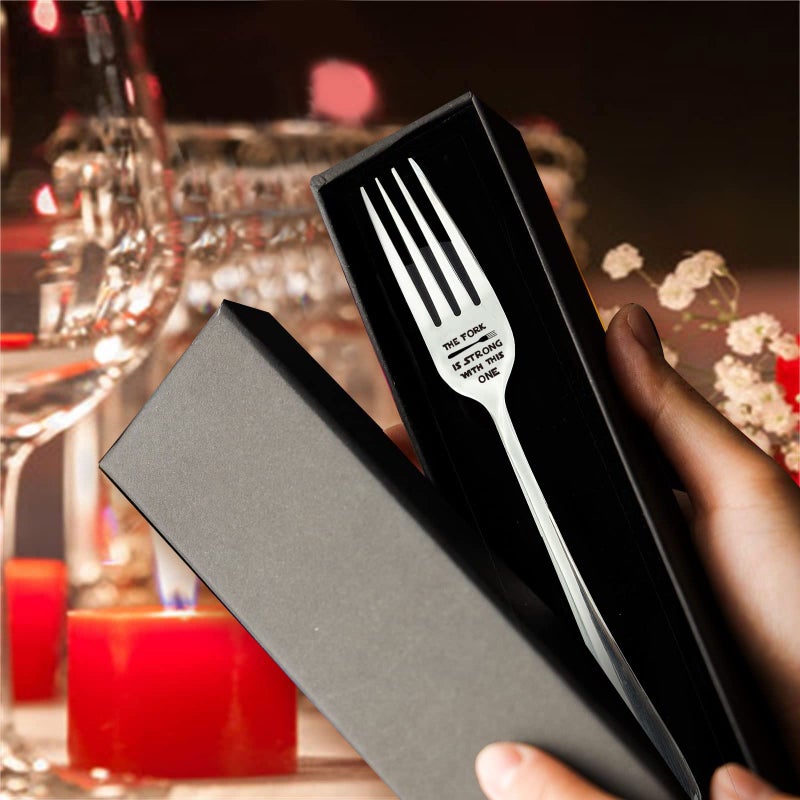 VICKHU The Fork is Strong with This One Laser Engraved Fork Gift For StarWars Fans,Mothers Day/fathers day/valentines day gifts (the fork is strong) - Image 3