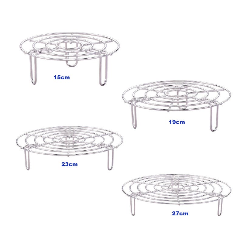 Stainless Steel Steamer Rack 15cm Food-Grade Rust-Proof - Welded Design Footed Base for Steaming Vegetables Seafood - Image 2