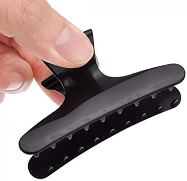 VASANA 12PCS Black Plastic Butterfly Hair Clamps Nonslip Hair Claws Professional Salon Section Hair Clips Clasps Hairdressing Tool for Styling Sectioning Cutting and Coloring - Image 2