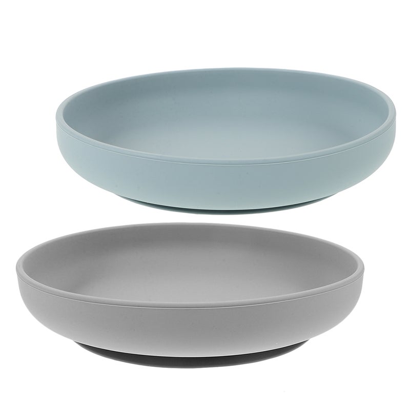 2pcs Silicone Plate for Elderly Non Base Plate Unbreakable Dinnerware for Disabled Home Use - Image 1