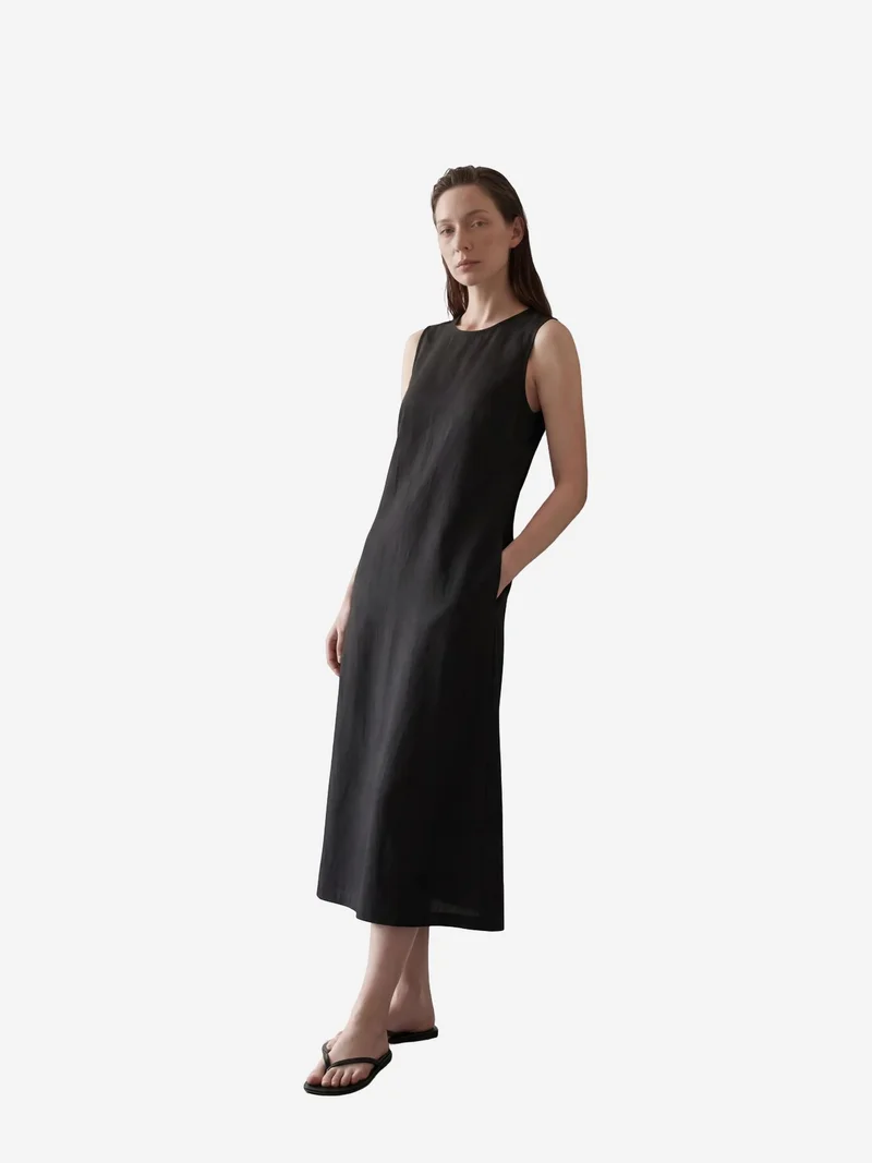MY FASHION Black MY FASHION Back Detailed Midi Dress for Women | Best Price UAE