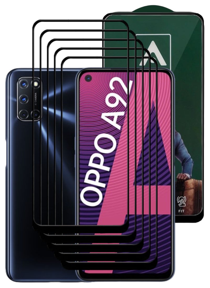 ACLIX 5 Pieces Antistatic ESD Dustproof Premium Quality High Definition Tempered Glass Screen Protector Designed For Oppo A92 - Image 1