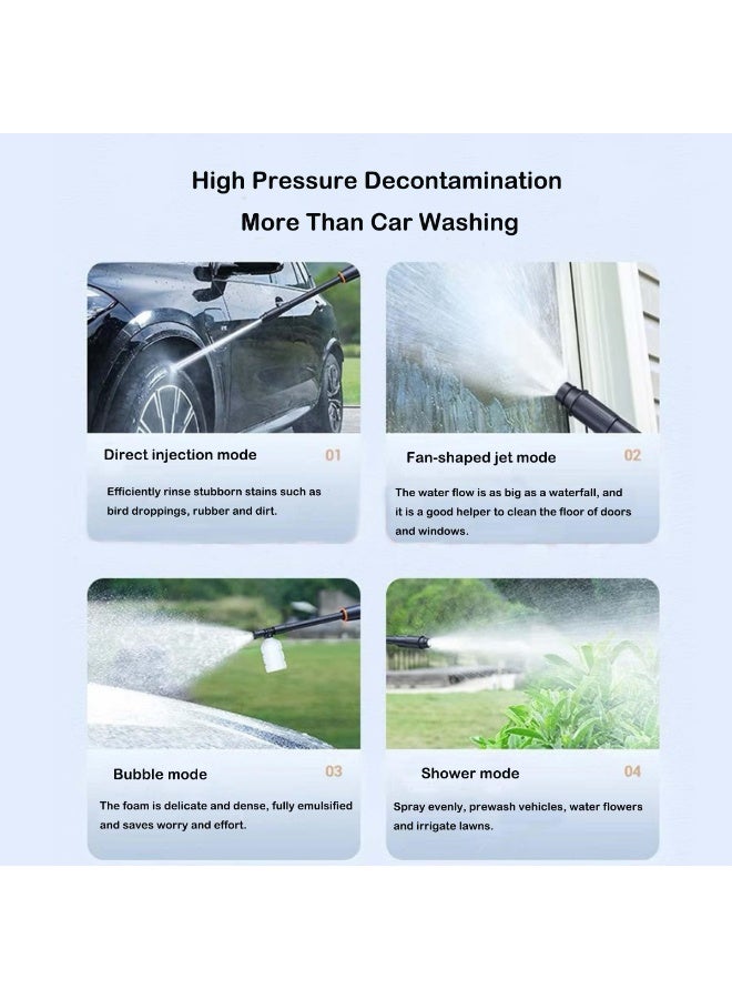 Arabest Cordless Pressure Washer Gun, 35Bar Portable Power Pressure Washer with 2 Adjustable Nozzle Suitable for Washing Cars/Fences/Siding, Portable Car Cleaning Kit (L) - Image 3
