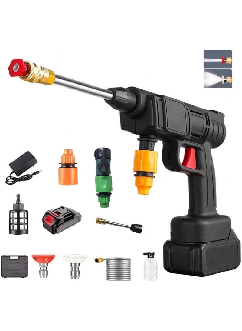 Arabest Cordless Pressure Washer Gun, 35Bar Portable Power Pressure Washer with 2 Adjustable Nozzle Suitable for Washing Cars/Fences/Siding, Portable Car Cleaning Kit (L) - Image 1