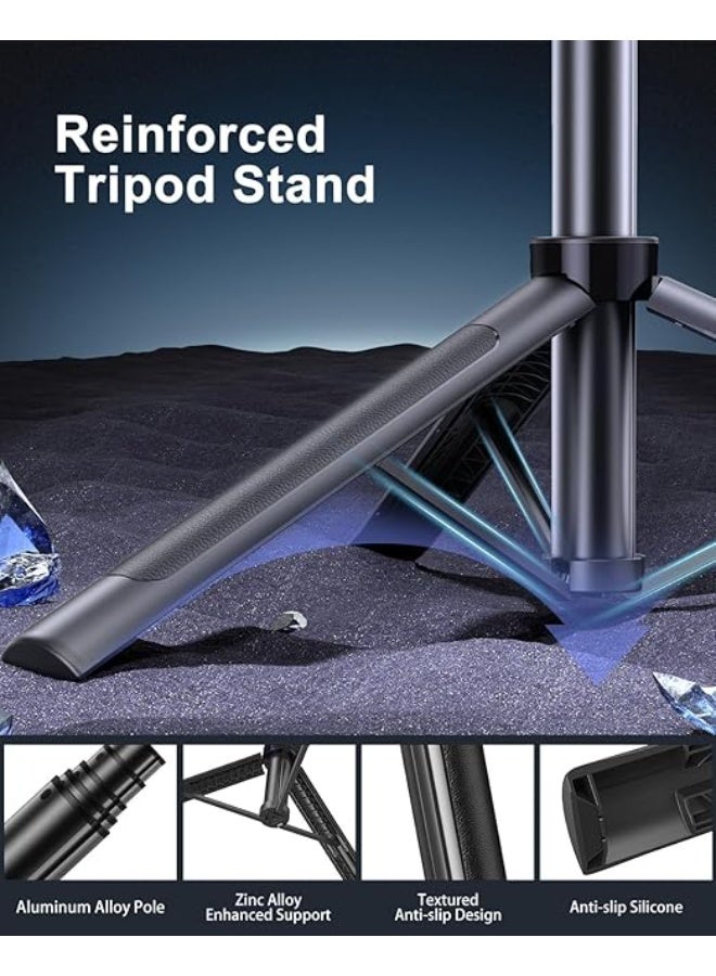 Yeaki 71" Phone Tripod - Professional Aluminum Selfie Stick with Fill Light and Rechargeable Remote - Durable & Versatile for Vlogging and Daily Use - Image 2