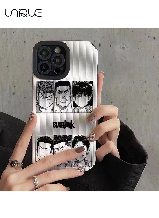 Unique Compatible with iPhone 14 Pro Max Phone Case, Slam Dunk Phone Case, Anime Character Phone Case - Black & White Graffiti Phone Case - Stylish Handsome Phone Case - TPU Drop Protection - Image 4