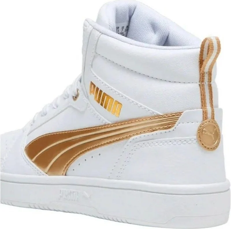 PUMA Rebound V6 Metallic Dream White Women's Casual Sneakers 39747401