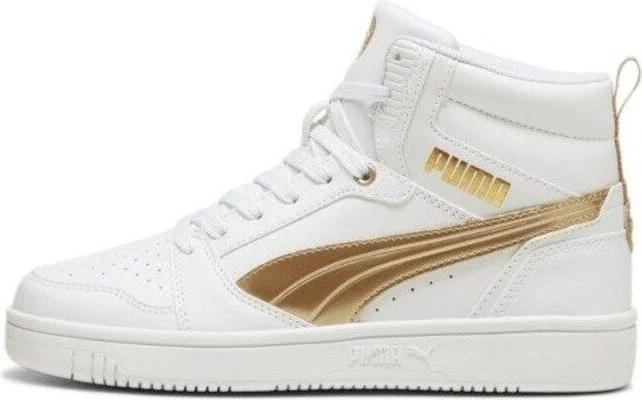 PUMA Rebound V6 Metallic Dream White Women's Casual Sneakers 39747401