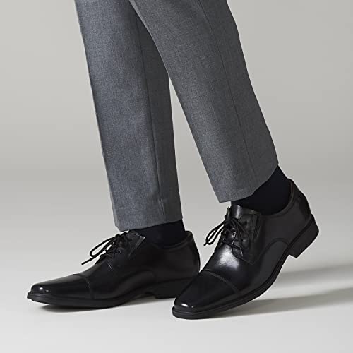 Clarks Men's Tilden Cap Oxford, Black Leather, 10.5 M US - Image 2