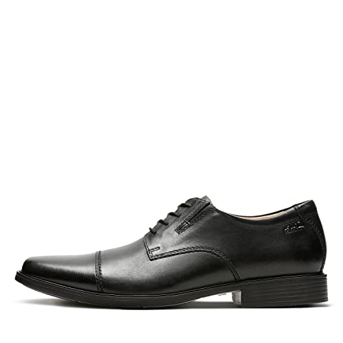Clarks Men's Tilden Cap Oxford, Black Leather, 10.5 M US - Image 1