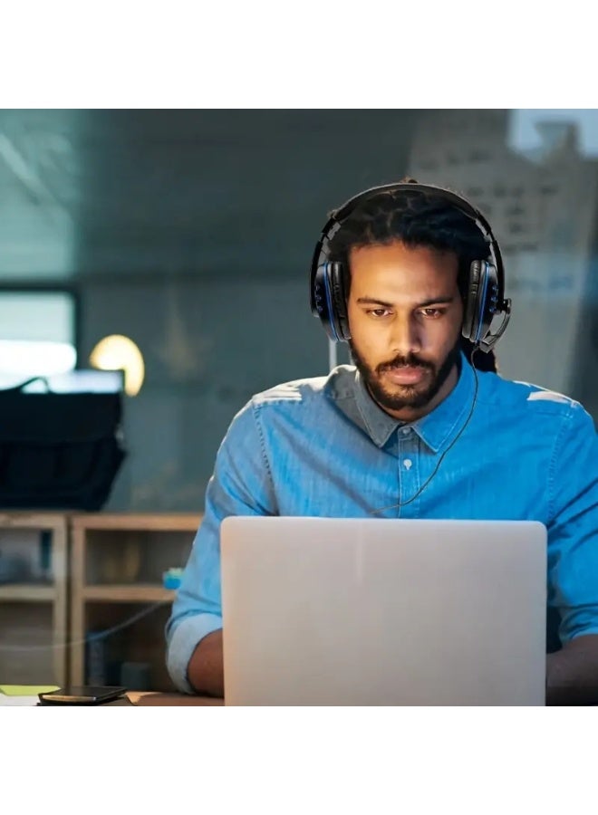 جايمنغ سماعات ألعاب بتصميم أنمي مع ميكروفون عازل للضوضاء – تصميم مفتوح، سلك مقاوم للتشابك، متوافقة مع عدة منصات - Image 3