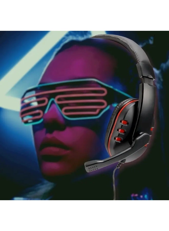 جايمنغ سماعات ألعاب بتصميم أنمي مع ميكروفون عازل للضوضاء – تصميم مفتوح، سلك مقاوم للتشابك، متوافقة مع عدة منصات - Image 5