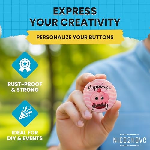 Nice2Have 200 Sets of Pinback Button Parts 1.25 inch (32mm) - Button Maker Supplies for Button Maker Machine - Image 4