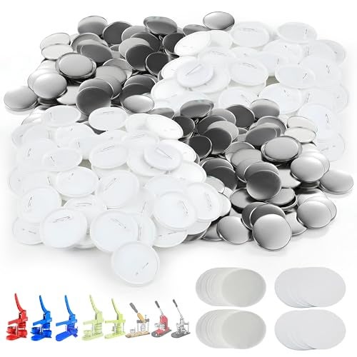 Nice2Have 200 Sets of Pinback Button Parts 1.25 inch (32mm) - Button Maker Supplies for Button Maker Machine - Image 1