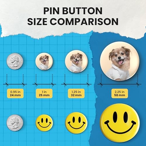 Nice2Have 200 Sets of Pinback Button Parts 1.25 inch (32mm) - Button Maker Supplies for Button Maker Machine - Image 5