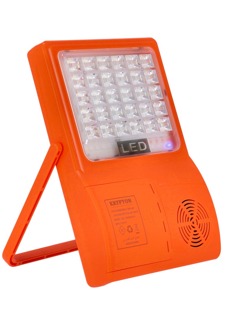 KRYPTON Rechargeable Solar Lantern with Bluetooth - 4800 mAh Battery with 5-10 Hours Working with Music Option | 46 Pcs Led | Ideal for Camping, Outdoor, Trekking, Emergency & More  - Image 1