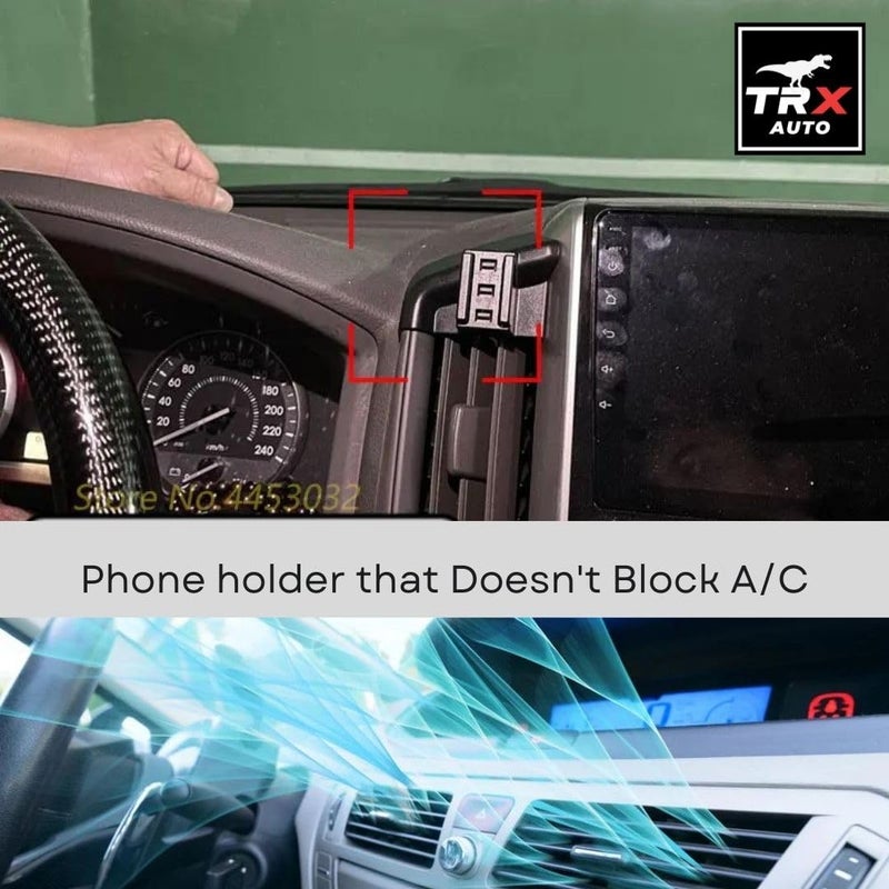 TRX AUTO Phone Holder Mount With Gravity Phone Holder For Toyota Land Cruiser 2016 To 2021 | Toyota Land Cruiser Accessories | Land Cruiser Mobile Phone Holder - Image 3