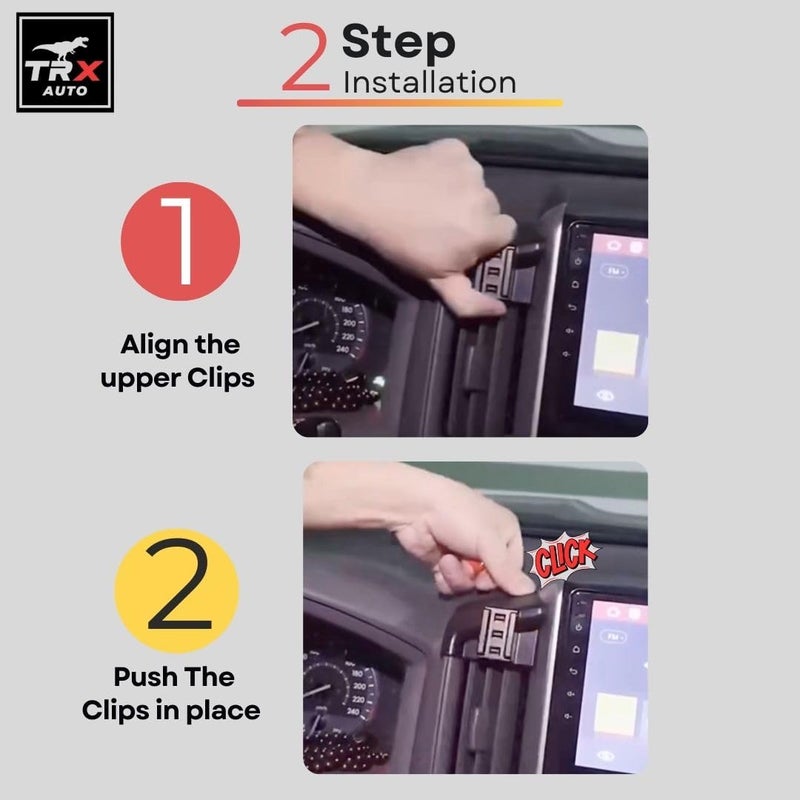 TRX AUTO Phone Holder Mount With Gravity Phone Holder For Toyota Land Cruiser 2016 To 2021 | Toyota Land Cruiser Accessories | Land Cruiser Mobile Phone Holder - Image 4