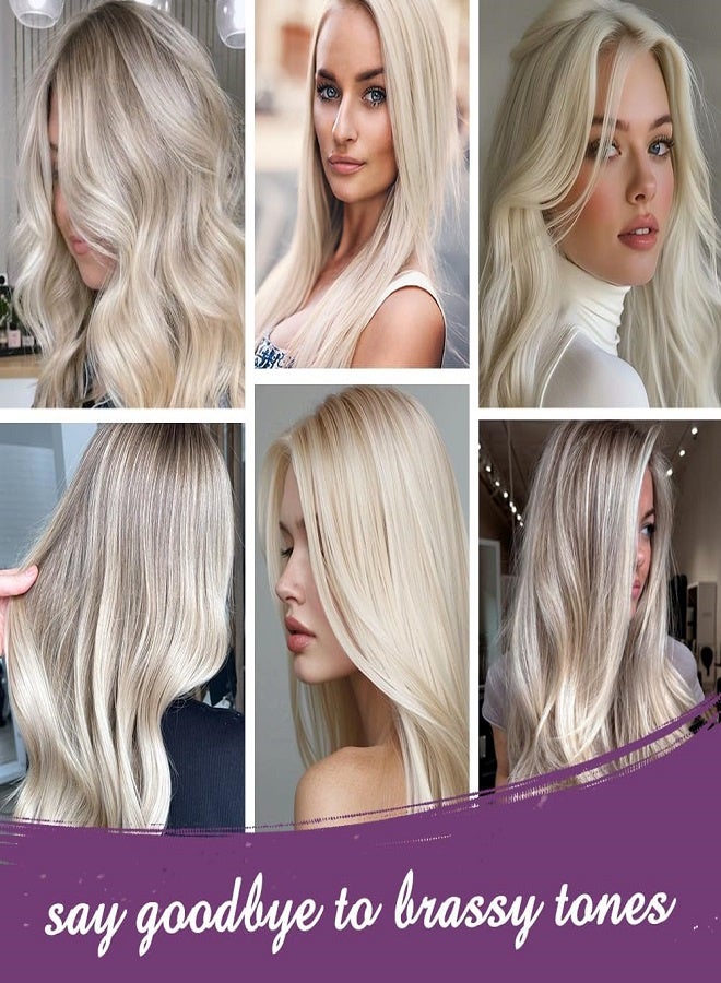 Karseell Maca Power Professional Purple Hair Mask Neutralizes Brass and Yellow Shades for Blonde Silver Grey Hair Highlights 16.9 Oz - 500 ml - Image 5