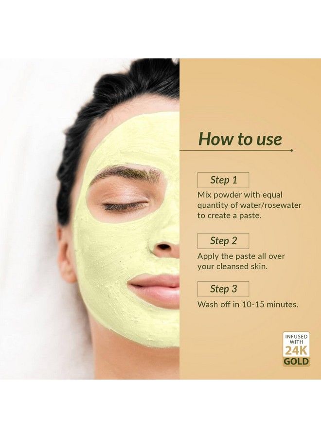 LOTUS BOTANICALS Ubtan Detan Radiance Face And Body Mask ; Infused With 24K Gold ; For Boosting Skin Radiance Reducing Skin Dullness & Antitanning ; No Silicon No Sulphates Noncomedogenic No Preservatives ; 140G  - Image 5
