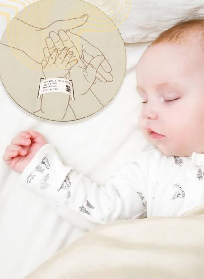 2 Pcs Newborn Wooden Birth Memorial Plaque, Newborn Hospital Bracelet Display Board, Double-Sided Engraved Baby Name Photo Props, Hello World Welcome Baby Decoration - Image 5