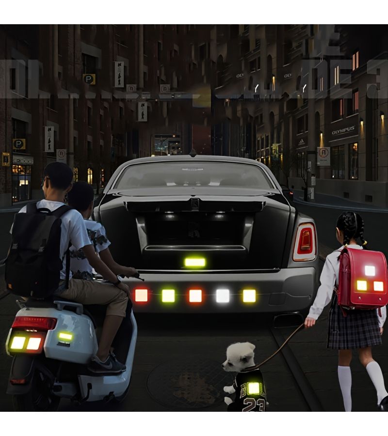 40 Pcs Reflective Car Stickers Glow In The Dark Warning Stickers For Bicycle Electric Car Motorcycle Halloween Gift - Image 2