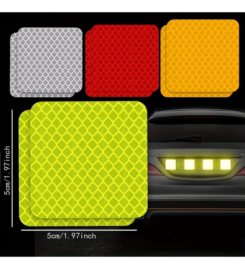 40 Pcs Reflective Car Stickers Glow In The Dark Warning Stickers For Bicycle Electric Car Motorcycle Halloween Gift - Image 1