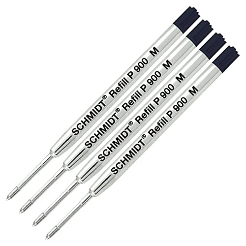 Schmidt 4 Pack - Ball Point Refill - Black Ink Medium Schmidt P900 Parker Style - Image 2