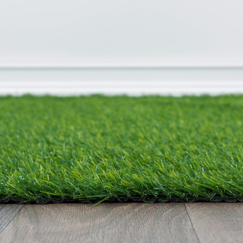 Rugshop Artificial Solid Grass for Backyard, Garden, Patio, Balcony, Garage Deck Indoor Outdoor Area Rug 6' 6" x 9' Green - Image 3