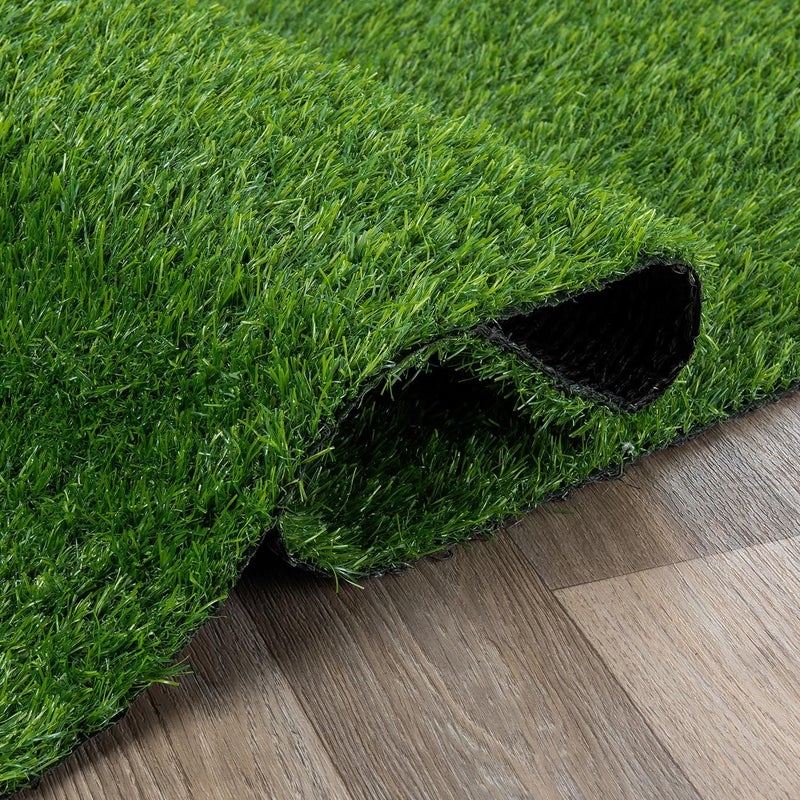 Rugshop Artificial Solid Grass for Backyard, Garden, Patio, Balcony, Garage Deck Indoor Outdoor Area Rug 6' 6" x 9' Green - Image 4
