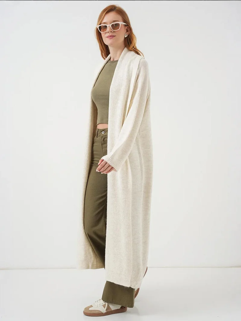 BIG DART BDART Open Front Longline Cardigan