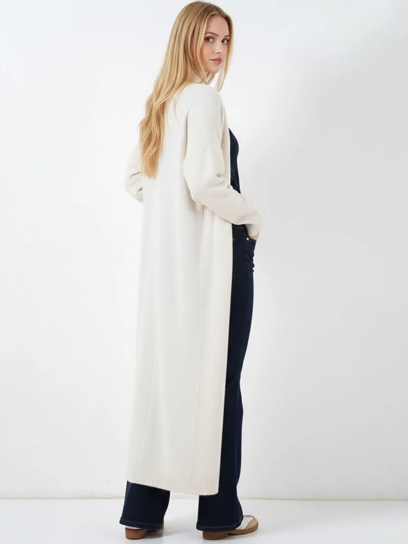 BIG DART BDART Open Front Longline Cardigan