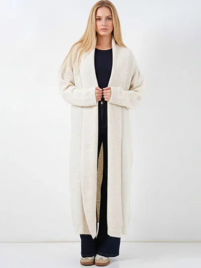 BIG DART BDART Open Front Longline Cardigan